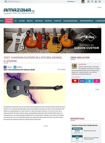 Amazona.de Chapman Guitars ML3 Std Bea Mensis Amazona.de Chapman Guitars ML3 Std Bea Mensis