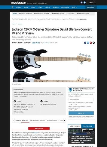 MusicRadar.com Jackson CBXM X-Series SignatureDavid Ellefson Concert IV and V MusicRadar.com Jackson CBXM X-Series SignatureDavid Ellefson Concert IV and V
