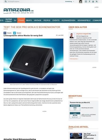 Amazona.de the box pro Mon A12 Bühnenmonitor Amazona.de the box pro Mon A12 Bühnenmonitor