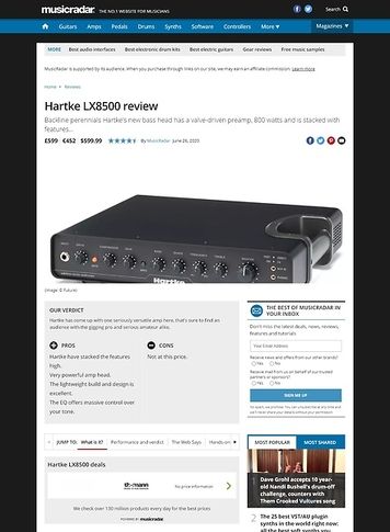 MusicRadar.com Hartke LX8500 MusicRadar.com Hartke LX8500