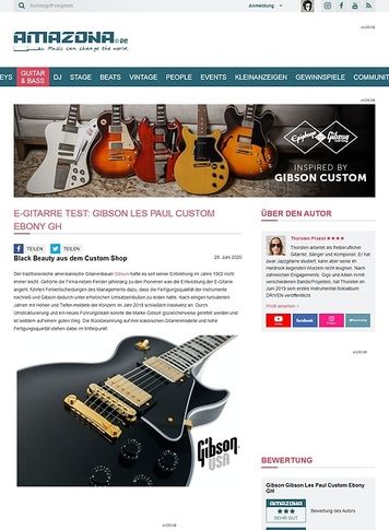 Amazona.de Gibson Les Paul Custom Ebony GH Amazona.de Gibson Les Paul Custom Ebony GH