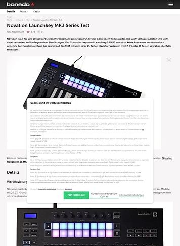 Bonedo.de Novation Launchkey MK3 Series Bonedo.de Novation Launchkey MK3 Series