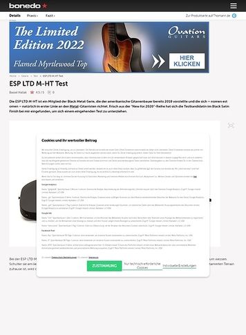 Bonedo.de ESP LTD M-HT Bonedo.de ESP LTD M-HT