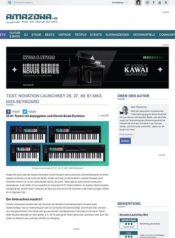 Amazona.de Novation Launchkey 25, 37, 49, 61 Mk3 Amazona.de Novation Launchkey 25, 37, 49, 61 Mk3