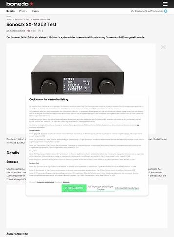Bonedo.de Sonosax SX-M2D2 Bonedo.de Sonosax SX-M2D2