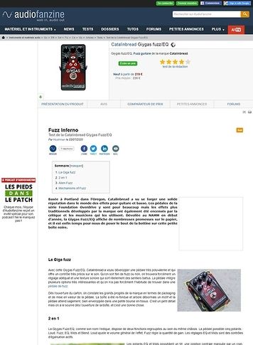 Audiofanzine.com Catalinbread Giygas fuzz/EQ Audiofanzine.com Catalinbread Giygas fuzz/EQ