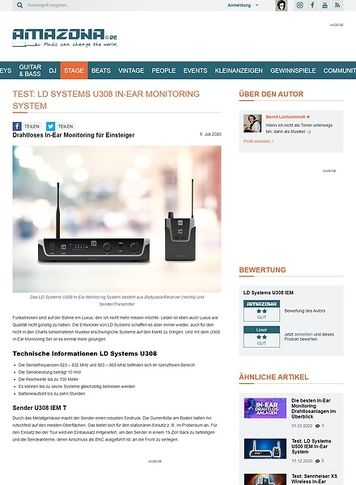 Amazona.de LD Systems U308 In-Ear Monitoring System Amazona.de LD Systems U308 In-Ear Monitoring System