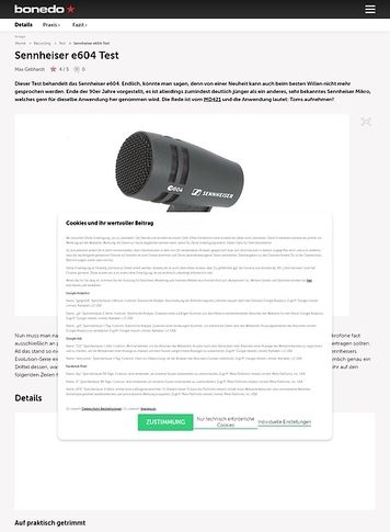 Bonedo.de Sennheiser e604 Bonedo.de Sennheiser e604