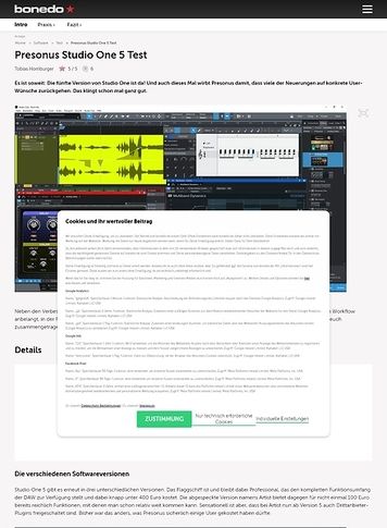 Bonedo.de Presonus Studio One 5 Bonedo.de Presonus Studio One 5