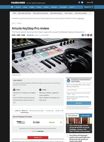 MusicRadar.com Arturia KeyStep Pro MusicRadar.com Arturia KeyStep Pro