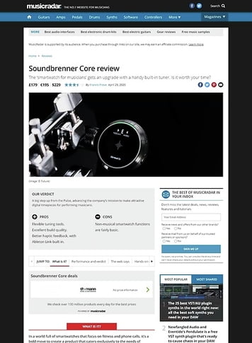 MusicRadar.com Soundbrenner Core MusicRadar.com Soundbrenner Core