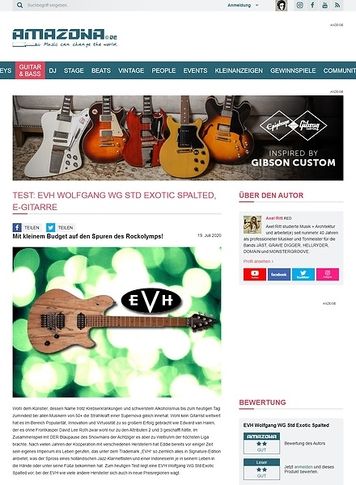 Amazona.de EVH Wolfgang WG Std Exotic Spalted Amazona.de EVH Wolfgang WG Std Exotic Spalted