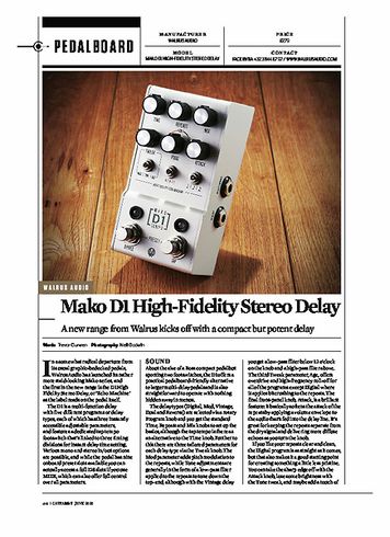Guitarist WALRUS AUDIO Mako D1 High-Fidelity Stereo Delay Guitarist WALRUS AUDIO Mako D1 High-Fidelity Stereo Delay
