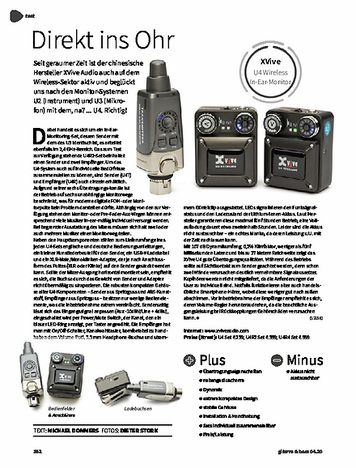 Gitarre & Bass XVive U4 Wireless In-Ear-Monitor Gitarre & Bass XVive U4 Wireless In-Ear-Monitor