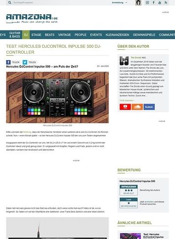 Amazona.de Hercules DJControl Inpulse 500 Amazona.de Hercules DJControl Inpulse 500