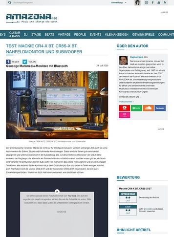 Amazona.de Mackie CR4-X BT, CR8S-X BT Amazona.de Mackie CR4-X BT, CR8S-X BT