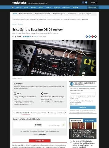 MusicRadar.com Erica Synths Bassline DB-01 MusicRadar.com Erica Synths Bassline DB-01