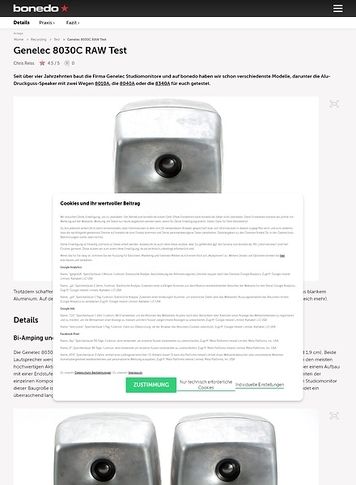 Bonedo.de Genelec 8030C RAW Bonedo.de Genelec 8030C RAW