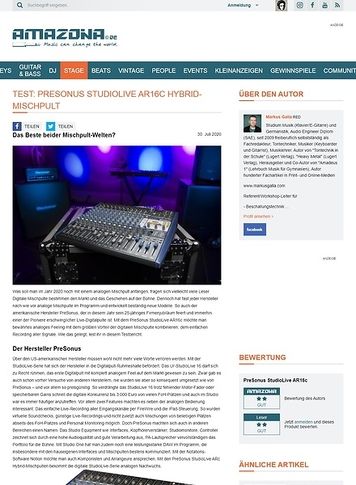 Amazona.de PreSonus StudioLive AR16c Amazona.de PreSonus StudioLive AR16c