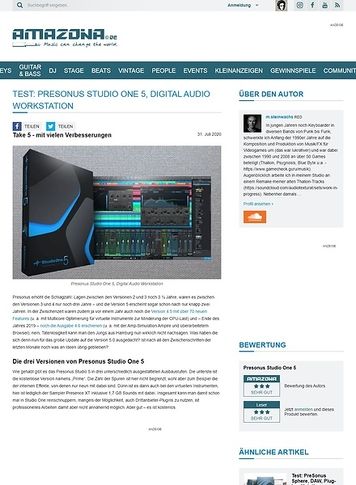 Amazona.de Presonus Studio One 5 Amazona.de Presonus Studio One 5