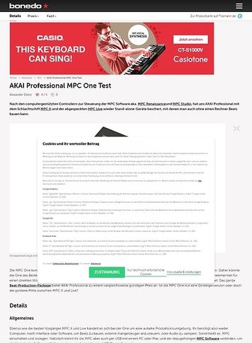 Bonedo.de AKAI Professional MPC One Bonedo.de AKAI Professional MPC One