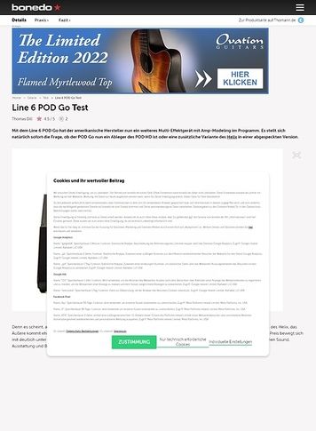 Bonedo.de Line 6 POD Go Bonedo.de Line 6 POD Go