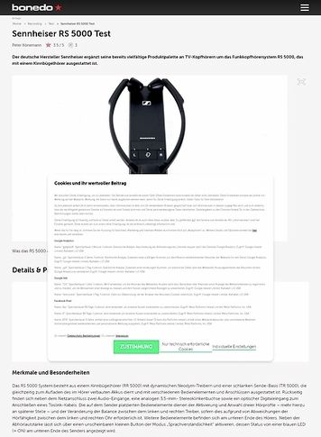 Bonedo.de Sennheiser RS 5000 Bonedo.de Sennheiser RS 5000