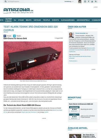 Amazona.de Klark-Teknik 3rd-Dimension BBD-320 Chorus Amazona.de Klark-Teknik 3rd-Dimension BBD-320 Chorus