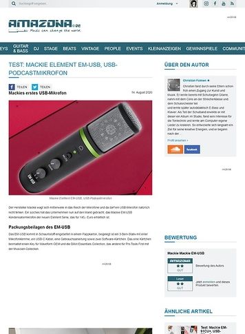Amazona.de Mackie EleMent EM-USB Amazona.de Mackie EleMent EM-USB