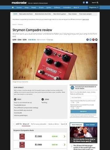 MusicRadar.com Strymon Compadre MusicRadar.com Strymon Compadre