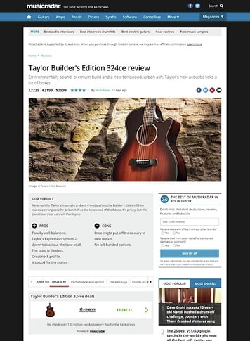 MusicRadar.com Taylor Builder's Edition 324ce MusicRadar.com Taylor Builder's Edition 324ce