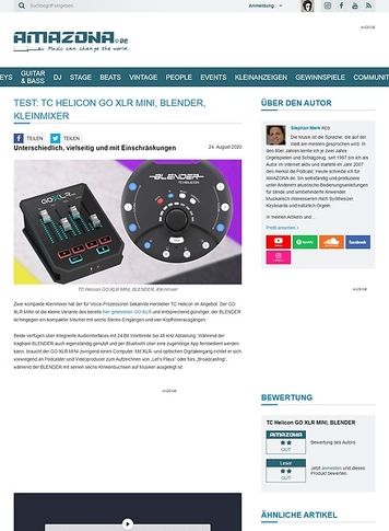 Amazona.de TC Helicon GO XLR MINI Amazona.de TC Helicon GO XLR MINI