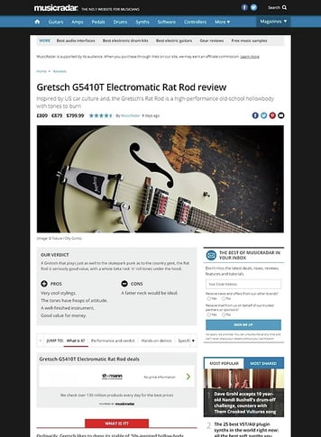 MusicRadar.com Gretsch G5410T Electromatic Rat Rod MusicRadar.com Gretsch G5410T Electromatic Rat Rod