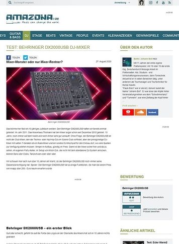 Amazona.de Behringer DX2000USB Amazona.de Behringer DX2000USB