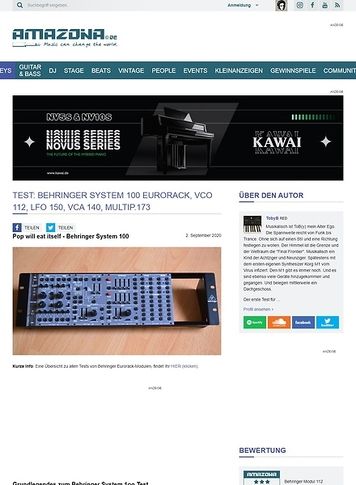 Amazona.de Behringer System 100 Eurorack Amazona.de Behringer System 100 Eurorack