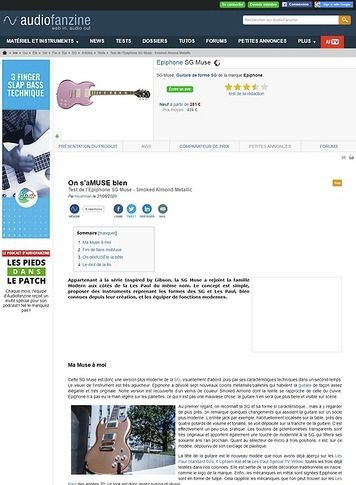 Audiofanzine.com Epiphone SG Muse Audiofanzine.com Epiphone SG Muse