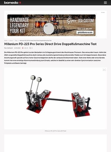 Bonedo.de Millenium PD-223 Pro Series Direct Drive Bonedo.de Millenium PD-223 Pro Series Direct Drive