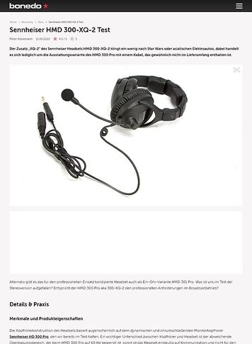 Bonedo.de Sennheiser HMD 300-XQ-2 Bonedo.de Sennheiser HMD 300-XQ-2