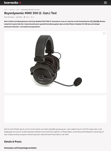 Bonedo.de Beyerdynamic MMX 300 (2. Gen.) Bonedo.de Beyerdynamic MMX 300 (2. Gen.)