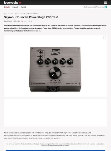 Bonedo.de Seymour Duncan Powerstage 200 Bonedo.de Seymour Duncan Powerstage 200