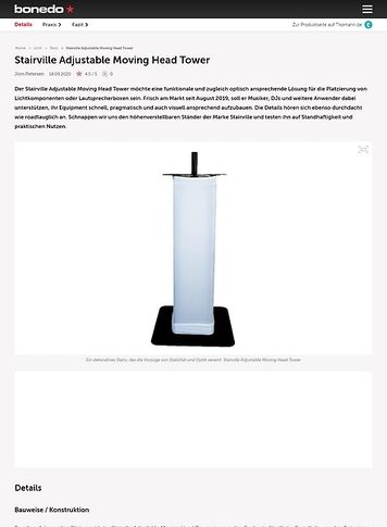 Bonedo.de Stairville Adjustable Moving Head Tower Bonedo.de Stairville Adjustable Moving Head Tower