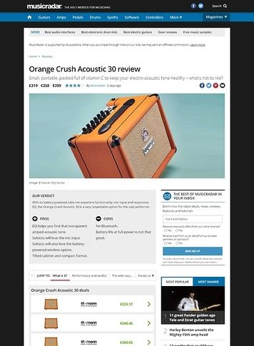 MusicRadar.com Orange Crush Acoustic 30 MusicRadar.com Orange Crush Acoustic 30