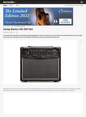 Bonedo.de Harley Benton HB-20R Bonedo.de Harley Benton HB-20R