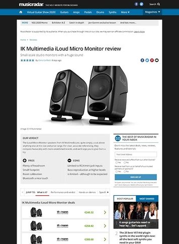 MusicRadar.com IK Multimedia iLoud Micro Monitor MusicRadar.com IK Multimedia iLoud Micro Monitor