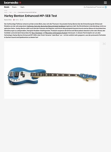 Bonedo.de Harley Benton Enhanced MP-5EB Bonedo.de Harley Benton Enhanced MP-5EB