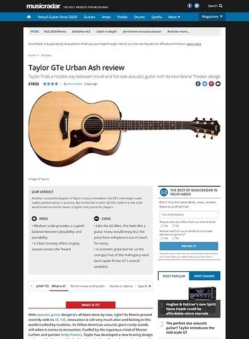 MusicRadar.com Taylor GTe Urban Ash MusicRadar.com Taylor GTe Urban Ash