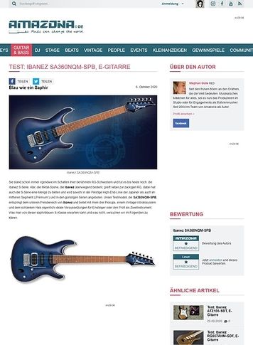 Amazona.de Ibanez SA360NQM-SPB Amazona.de Ibanez SA360NQM-SPB