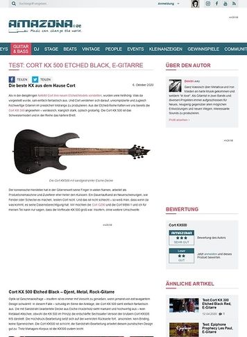 Amazona.de Cort KX 500 Etched Black Amazona.de Cort KX 500 Etched Black