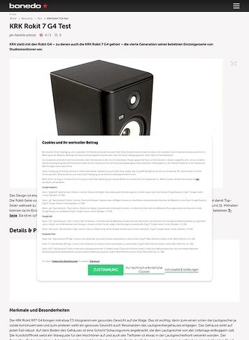 Bonedo.de KRK Rokit 7 G4 Bonedo.de KRK Rokit 7 G4