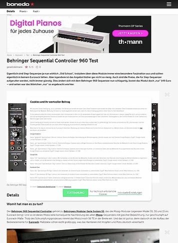Bonedo.de Behringer Sequential Controller 960 Bonedo.de Behringer Sequential Controller 960